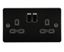 Picture of 2 GANG SOCKET FLAT PLATE
BLACK  INSERT GUNMETAL
