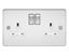 Picture of 2 GANG SOCKET FLAT PLATE
WHITE  INSERT POLISHED CHROME