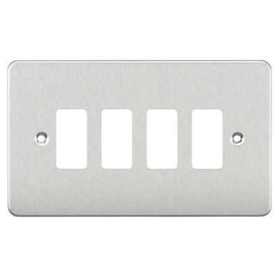 Picture of 4 GANG GRID PLATE
4 GANG SWITCH PLATE  BRUSHED CHROME