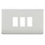 Picture of 2 GANG PLATE 3 MOD BRUSHED CHROME GRID PLATE
SWITCH PLATE KNIGHTSBRIDGE