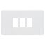 Picture of 2 GANG PLATE 3 MOD MATT WHITE GRID PLATE
SWITCH PLATE KNIGHTSBRIDGE