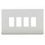 Picture of 2 GANG PLATE 4 MOD BRUSHED CHROME GRID PLATE
SWITCH PLATE KNIGHTSBRIDGE