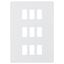 Picture of 9 GANG PLATE MATT WHITE GRID PLATE
SWITCH PLATE KNIGHTSBRIDGE