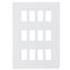 Picture of 12 GANG PLATE MATT WHITE GRID PLATE
SWITCH PLATE KNIGHTSBRIDGE