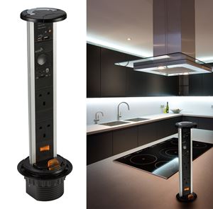 Picture of SK005POP UP SOCKET IP54 2 X 13A DUAL USB CHARGERBLUE TOOTH SPEAKER
