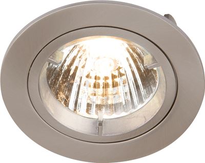 Picture of GU10 Die Cast Round Downlight SATINlocking front rim for easy lamp replacementsingle clip fix