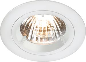 Picture of GU10 Die Cast Round Downlight WHITElocking front rim for easy lamp replacementsingle clip fix
