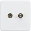 Picture of 1 GANG COAX/SATELLITE  SCREWLESS FLAT PLATE
MATT WHITE