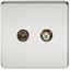 Picture of 1 GANG COAX/SATELLITE  SCREWLESS FLAT PLATE
POLISHED CHROME
