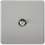 Picture of 1 GANG SATELLITE  SCREWLESS FLAT PLATE
BRUSHED CHROME