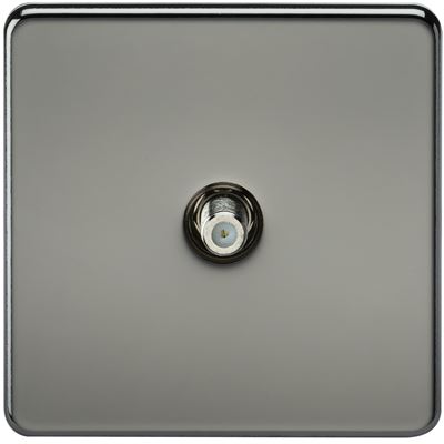 Picture of 1 GANG SATELLITE  SCREWLESS FLAT PLATE
BLACK NICKEL