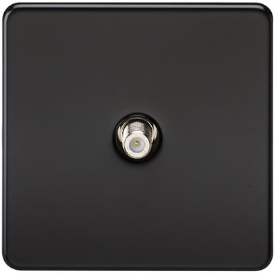 Picture of 1 GANG SATELLITE  SCREWLESS FLAT PLATE
MATT BLACK