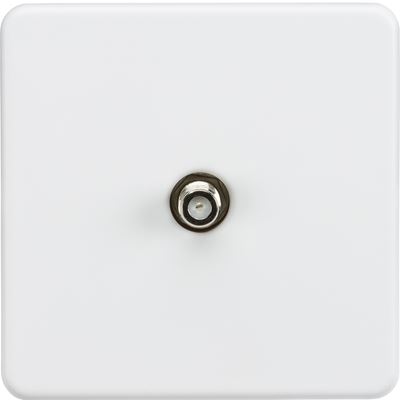 Picture of 1 GANG SATELLITE  SCREWLESS FLAT PLATE
MATT WHITE