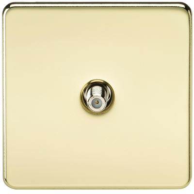 Picture of 1 GANG SATELLITE  SCREWLESS FLAT PLATE
POLISHED BRASS