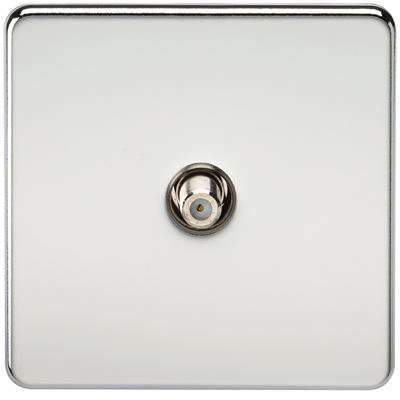 Picture of 1 GANG SATELLITE  SCREWLESS FLAT PLATE
POLISHED CHROME
