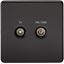 Picture of 1 GANG TV/FM DAB  SCREWLESS FLAT PLATE
MATT BLACK