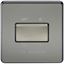 Picture of 1 FAN ISOLATOR SWITCH  SCREWLESS FLAT PLATE
BLACK NICKEL