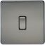 Picture of 1 GANG INTERMEDIATE  SCREWLESS FLAT PLATE
BLACK NICKEL