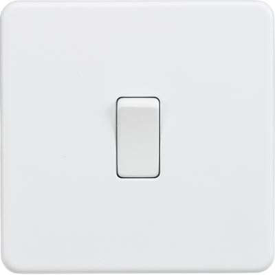 Picture of 1 GANG INTERMEDIATE  SCREWLESS FLAT PLATE
MATT WHITE