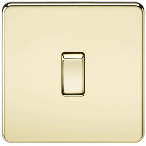 Picture of 1 GANG INTERMEDIATE  SCREWLESS FLAT PLATE
POLISHED BRASS