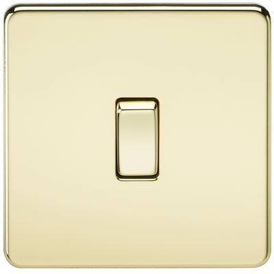 Picture of 1 GANG INTERMEDIATE  SCREWLESS FLAT PLATE
POLISHED BRASS
