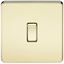 Picture of 1 GANG INTERMEDIATE  SCREWLESS FLAT PLATE
POLISHED BRASS