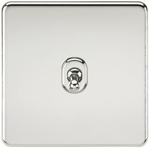 Picture of 1 GANG INTERMEDIATE  TOGGLE SWITCH
SCREWLESS FLAT PLATE POLISHED CHROME