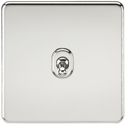 Picture of 1 GANG INTERMEDIATE  TOGGLE SWITCH
SCREWLESS FLAT PLATE POLISHED CHROME