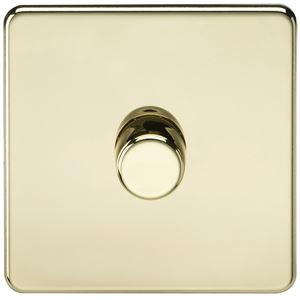 Picture of 1GANG 2WAY  DIMMER  SCREWLESS
10-200W/LED 5-150W POLISHED BRASS
