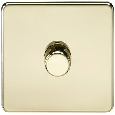 Picture of 1GANG 2WAY  DIMMER  SCREWLESS
10-200W/LED 5-150W POLISHED BRASS