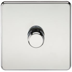 Picture of 1GANG 2WAY  DIMMER  SCREWLESS
10-200W/LED 5-150W POLISHED CHROME