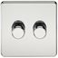 Picture of 2GANG 2WAY  DIMMER  SCREWLESS
10-200W/5-150W LED POLISHED CHROME