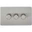Picture of 3GANG 2WAY  DIMMER  SCREWLESS
10-200W/LED 5-150W BRUSHED CHROME