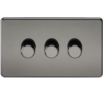 Picture of 3GANG 2WAY  DIMMER  SCREWLESS
10-200W/LED 5-150W BLACK NICKEL