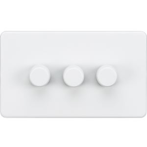 Picture of 3GANG 2WAY  DIMMER  SCREWLESS
10-200W/LED 5-150W MATT WHITE