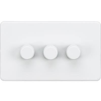 Picture of 3GANG 2WAY  DIMMER  SCREWLESS
10-200W/LED 5-150W MATT WHITE