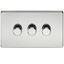 Picture of 3GANG 2WAY  DIMMER  SCREWLESS
10-200W/LED 5-150W POLISHED CHROME