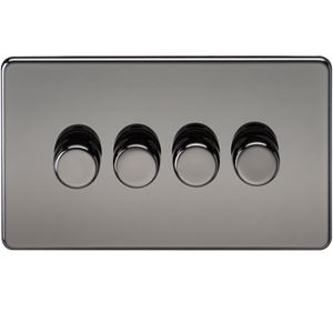Picture of 4GANG 2WAY  DIMMER  SCREWLESS
10-200W/LED 5-150W BLACK NICKEL