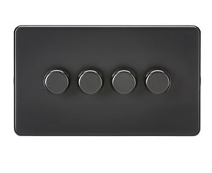 Picture of 4GANG 2WAY  DIMMER  SCREWLESS
10-200W/LED 5-150W MATT BLACK