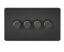 Picture of 4GANG 2WAY  DIMMER  SCREWLESS
10-200W/LED 5-150W MATT BLACK