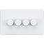 Picture of 4GANG 2WAY  DIMMER  SCREWLESS
10-200W/LED 5-150W MATT WHITE