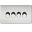 Picture of 4GANG 2WAY  DIMMER  SCREWLESS
10-200W/LED 5-150W POLISHED CHROME