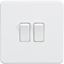 Picture of 2GANG 2WAY  SWITCH  SCREWLESS FLAT PLATE
MATT WHITE