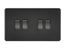 Picture of 4GANG 2WAY  SWITCH  SCREWLESS FLAT PLATE
MATT BLACK