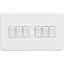 Picture of 6GANG 2WAY  SWITCH  SCREWLESS FLAT PLATE
MATT WHITE