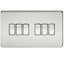 Picture of 6GANG 2WAY  SWITCH  SCREWLESS FLAT PLATE
POLISHED CHROME