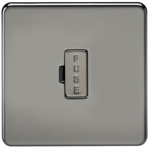 Picture of UNSWITCHED SPUR  SCREWLESS FLAT PLATE
BLACK NICKEL