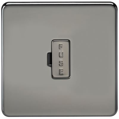 Picture of UNSWITCHED SPUR  SCREWLESS FLAT PLATE
BLACK NICKEL