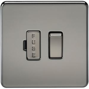 Picture of SWITCHED SPUR   SCREWLESS  PLATE
BLACK NICKEL