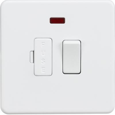 Picture of SWITCHED SPUR C/W NEON  SCREWLESS  PLATE
MATT WHITE